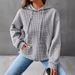 Women's Long Sleeve Casual Pullover With Pockets - Soft Stretch Polyester Blend, Comfortable & Stylish, Plus Size Available In Multiple Colors_ecoleips.com