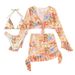 Aria Basics Foreign Trade Swimwear 2026 New European And American Fashion Printed Beach Dress Bikini Four-piece Swimsuit For_ecoleips.com