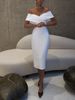 Women's Clothing Long Skirt Sexy Tube Top Short Sleeve Hip Dress _ecoleips.com