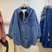 Women's Clothing Early Autumn Retro Blue Denim Shirt Jacket Autumn And Winter Layered Inner Shirt Chic Tops_ecoleips.com
