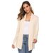 Women's Oversized V-Neck Modal Knit Cardigan Long Sleeve Duster Coat Lightweight Layering Essential for Work And Weekend in 8 Colors_ecoleips.com