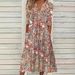 2023 New European And American Style Printed Summer V-neck Casual Vacation Pocket Dress Home Wear For Women_ecoleips.com