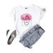 Cross-border Supply Of Summer Women's Floral Short-sleeve T-shirts Wholesale_ecoleips.com