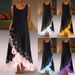 Cross-border In-stock European And American New Women's Fashion Two-piece Sleeveless Distressed Large Hem_ecoleips.com