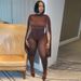 Fashion Women's Solid Color Tie Up Patchwork Jumpsuit Sleeveless One Shoulder Bodysuit_ecoleips.com