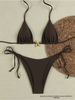 Women's Clothing Sexy Nylon Bikini Swimsuit 3-Piece Cross-Over Style Fit Summer Swimwear_ecoleips.com