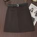 K Fashionable Women's High-Waisted Slimming Workwear Skirt With Design Flair And Versatile Short Dress In A Sexy Suit Style. No Belt_ecoleips.com
