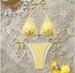 Women's Clothing Pure Color Sexy Bikini Swimsuit Lace Beach Split Bikini_ecoleips.com