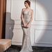 Women's Clothing Evening Dress With Sequins Company Annual Meeting Dinner Party Etiquette Lady Slim Long Dress_ecoleips.com