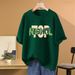 Women's European Style Oversized T-Shirt Short Sleeve Flowy Casual Slimming Top Multiple Fashion Colors Daily Wear_ecoleips.com