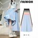 K Women's Thin Skirt Pants, New High Waisted Casual Hanging Wide Leg Pants_ecoleips.com