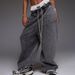 European And American Style Simple Solid Color Sweatpants Women Loose Women's Trendy Loose Straight Pants American Style Distressed Street Sweatpants_ecoleips.com