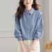 K Women's Long-sleeved Top; Simple And Exquisite Business Shirt For Women_ecoleips.com