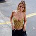Vintage-Inspired Polka Dot Halter Neck Cami Top For Women - Stretchy Smocked Bust & V-Neck Design For A Flattering Fit_ecoleips.com