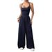 Summer Women's Casual Strapless Jumpsuit Wide Legs Loose Fit New Style From Europe & America_ecoleips.com