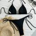 Aria Basics 2025 New European And American Fashion Sexy Two-Piece Rhinestone Embellished Women's Tie-Up Bikini Set_ecoleips.com
