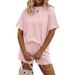 Women's Clothing Summer New Women's Short Sleeved Casual Suits Pajamas Tops Suits Home Clothes_ecoleips.com