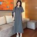 plus Size Cotton Sleep Dress Women Summer Short Sleeve Thin Elastic Loose Long Dress Comfortable Plus Size Clothes For Heavy ..._ecoleips.com