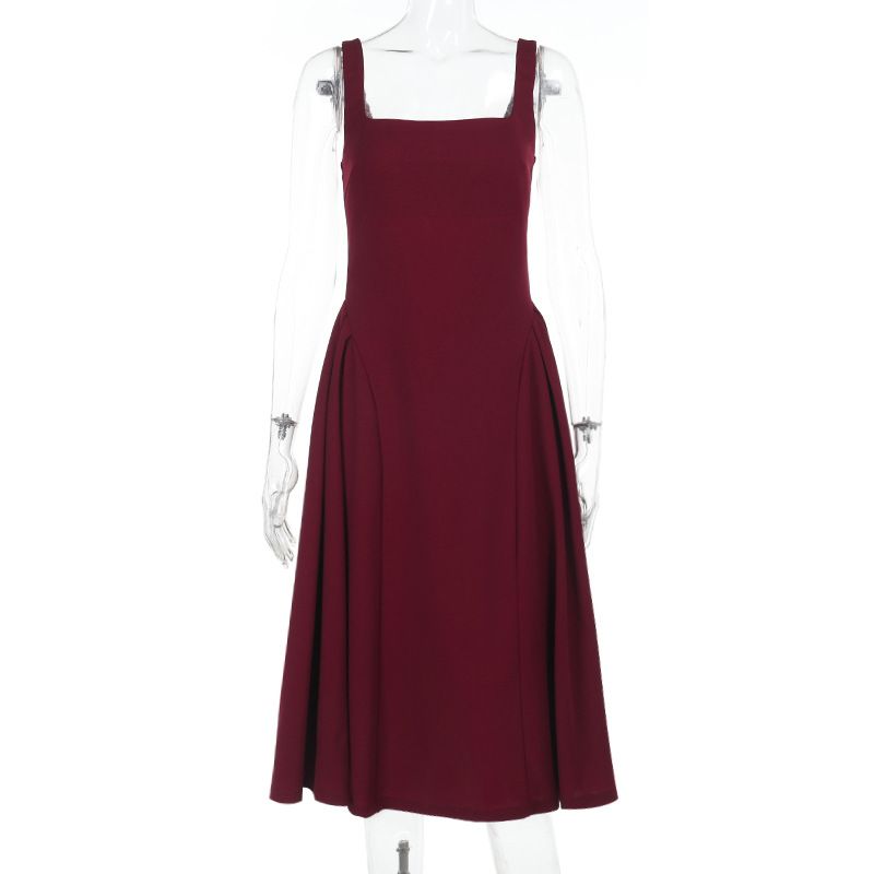 Strapless Square Neck Backless Dress For Women – Sexy High-Waist A-Line Maxi Dress With Bodycon Fit, Elegant & Bold Evening Gown"_ecoleips.com