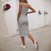 Can Be Invoiced, European And American Cross-border Women's Clothing, Striped Knitted Camisole Summer Sleeveless_ecoleips.com