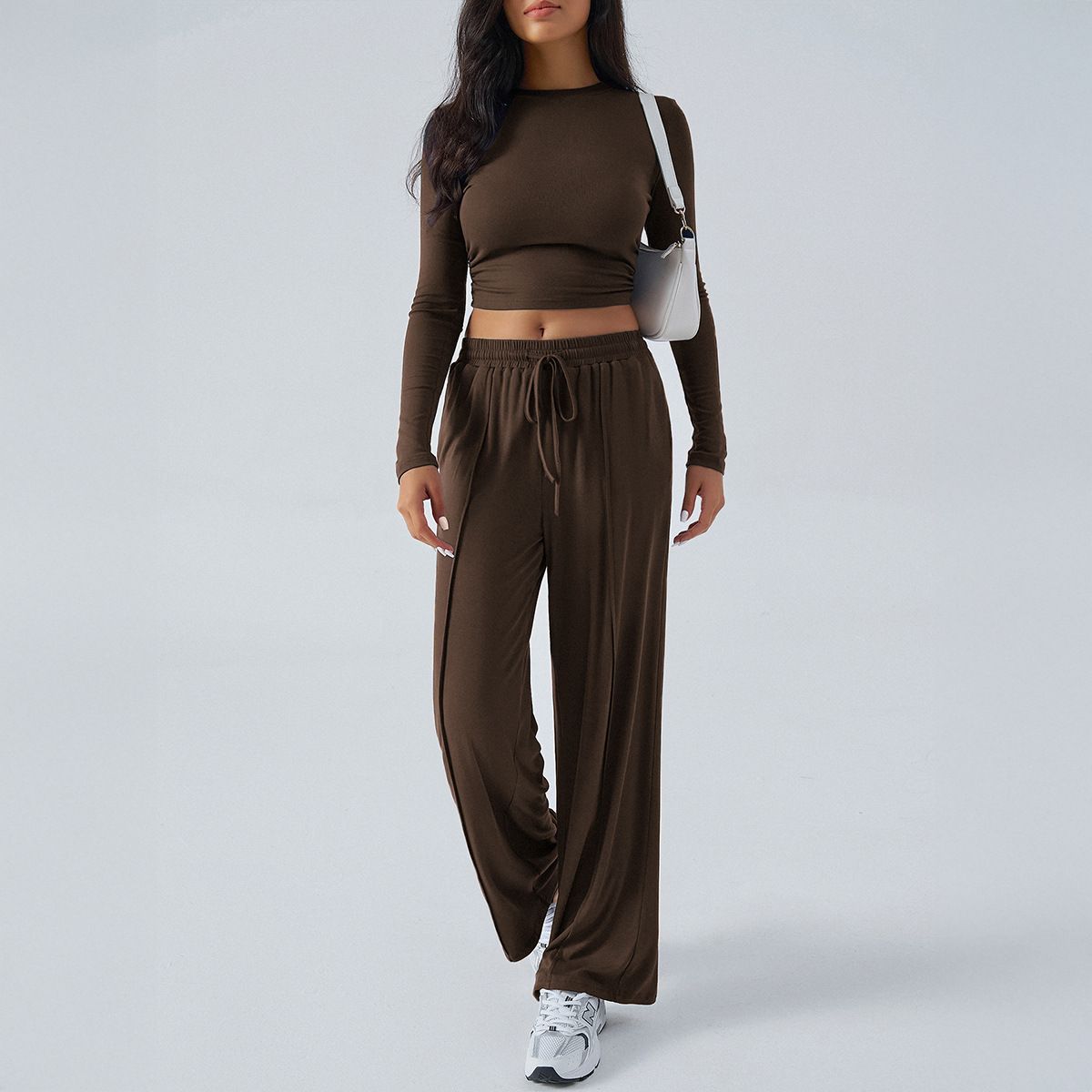 Women's Clothing 2025 Spring And Summer European And American Yoga Sports Sleeveless Solid Color Vest Suit_ecoleips.com