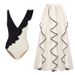 European And American New V Neck Sexy Ruffled One Piece Swimsuit Female Umbrella Skirt Suit Female_ecoleips.com