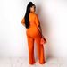 Women's Clothing Solid Color Casual Loose Two Piece Short Sleeved Trousers_ecoleips.com