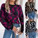 Ins Style 2023 Autumn Winter Casual Color-Block Striped Long Sleeve Pullover Sweater Women's Fashion_ecoleips.com