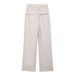 Suitable For All Seasons ZA 2024 Summer New Women's Linen Fashion High-Waisted Straight Pants_ecoleips.com