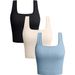 Women's Seamless Workout Tank Top Breathable Yoga Vest Lightweight Athletic Camisole for Gym Running Fitness_ecoleips.com