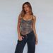 Spicy Girl Mesh Leopard Print Faux Two Piece Camisole Top Women's Summer New Cross Border Style JY25137_ecoleips.com