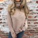 Women's Autumn Winter Stand Collar Knit Sweater Solid Color Casual Loose Fit Button Detail Comfortable Sweater_ecoleips.com