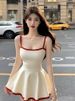 2025 New Korean Style Versatile Slimming Strap Dress Women's Design Sensible Slim Fit Short Wrap Around Skirt Casual Wear_ecoleips.com
