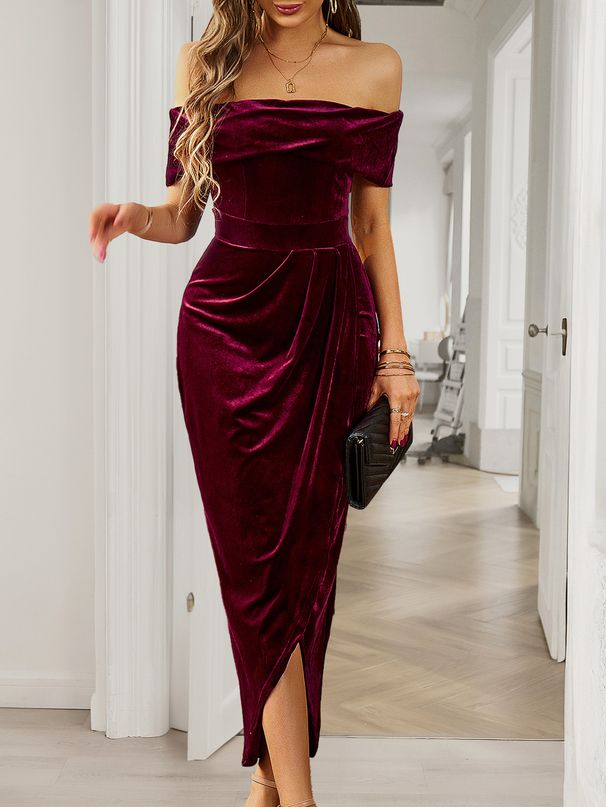 Diyun European And American Elegant Style High-end Strapless Bodycon Long Dress Women's Clothing 2025 Fall/Winter_ecoleips.com