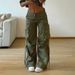 Women's Clothing Street Hottie Retro Straps Multi Pocket Overalls For Women Low Waist Loose Straight Tube Pleated Woven Long_ecoleips.com