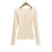 Vintage-Inspired Henley Neck Long Sleeve Tee – Stretchy Cotton Blend Slim Fit Top For Effortless Retro Chic_ecoleips.com