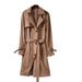 Korean Plus Size Trench For Women, Mid-Length, 2025 Spring And Autumn New Fashion, Petite Trendy British Style_ecoleips.com