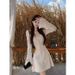 Hollow Lace Flared Sleeve Dress For Women's New Style, Gentle Style, Waist Cinching Temperament, Long Sleeved Dress_ecoleips.com