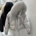 girl Girl Girl Korean Dongdaemun White Duck Large Fur Collar Down Jacket For Women Short Style 2025 New Thick Loose Coat Warm_ecoleips.com