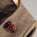 Women’s Coffee-Colored Wool Blazer – Elegant Collarless Sequined Jacket | Autumn/Winter Office Casual Suit | Slim Fit Polyester Blazer_ecoleips.com