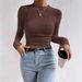 A Versatile Long-Sleeved Plaid Round Top For Women, Perfect For Spring And Summer._ecoleips.com