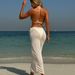 2025 New European And American Style Solid Color Mesh Long Skirt Starfish Swimsuit Three-Piece Bikini Set_ecoleips.com