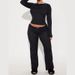 Women's Clothing Casual Cute Flower Round Neck Long Sleeve Home Comfortable Trousers Set_ecoleips.com