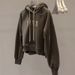 European And American Foreign Trade Embroidered Short Hooded Sweatshirt For Women, Thin Loose Plus Size Korean Style_ecoleips.com