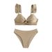 Women's Clothing New Solid Color Flying Split Swimsuit Female Beach Sexy Bikini Hot Spring Swimsuit_ecoleips.com