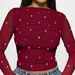 European American Cross-border 2026 Spring And Autumn New Long-sleeve Double-layer Mesh Rhinestone Fashion_ecoleips.com