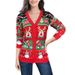 Loose Knit Cardigan, Autumn/Winter Sweater Jacket, Women's Casual Long-Sleeved Christmas Sweater_ecoleips.com