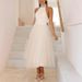 Women's Clothing Spring And Summer New High End Fashion Mesh High Neck Casual Halter Neck Dress For Women_ecoleips.com