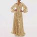 Women's Clothing Sequin Dress Simple V Neck Tassel Sequin Lace Up Long Party Dress_ecoleips.com