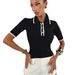 Breathable Knitted Polo Shirt For Women - Office Commute & Casual Wear - Slim Fit, Comfortable Stretch Fabric - Multiple Colors_ecoleips.com